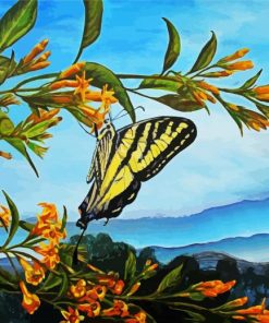 Eastern Tiger Swallowtail Butterfly paint by numbers