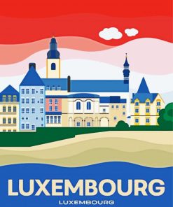 Europe Luxembourg Poster paint by number