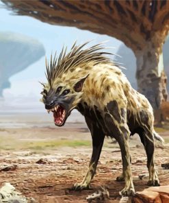 Fantasy Hyena paint by number