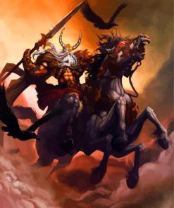 Fantasy Odin On Horse paint by numbers