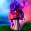 Fantasy Snail On Mushroom paint by numbers