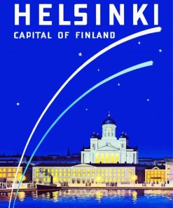 Finland Helsenki Capital paint by number