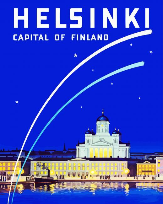Finland Helsenki Capital paint by number
