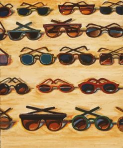 Five Rows Of Sunglasses Thiebaud paint by number