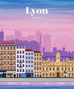 France Lyon City paint by number