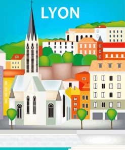 France Lyon Poster paint by number