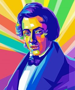Frederic Chopin Pop Art paint by numbers