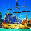 Galleon Ship paint by number