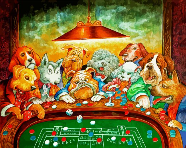 Gambling Dogs paint by number