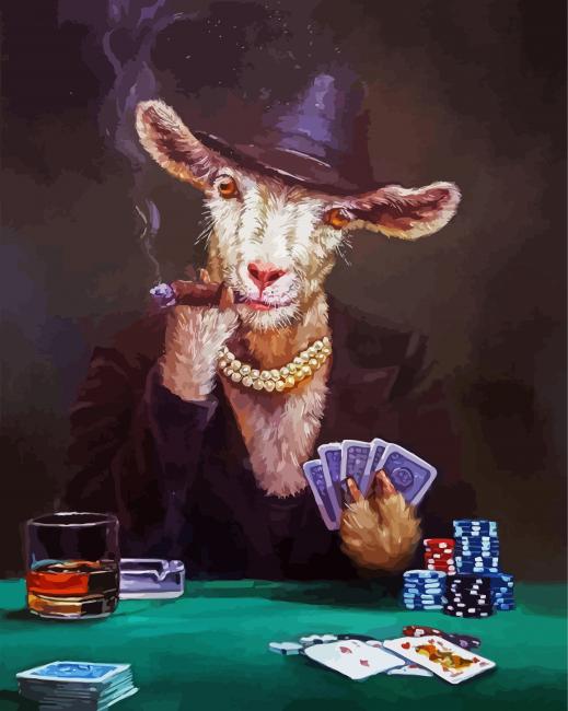 Gambling Goat paint by number