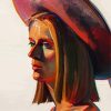 Girl With Pink Hat By Thiebaud paint by number