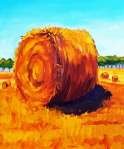 Golden ABy Bales Art paint by number
