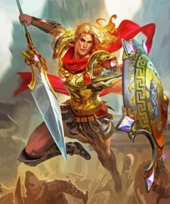Greece Achilles Warrior Hero paint by numbers