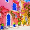 Greece Kefalonia Houses paint by number