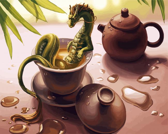 Green Tea Dragon paint by number