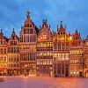Guild Houses Belgium paint by numbers