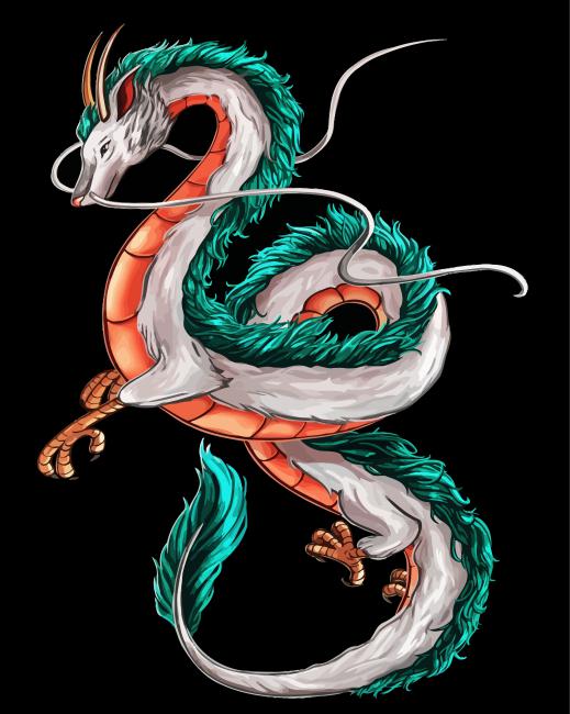 Haku Dragon paint by number