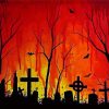 Halloween Graveyard paint by number