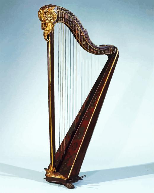 Harp Musical Instrument paint by number
