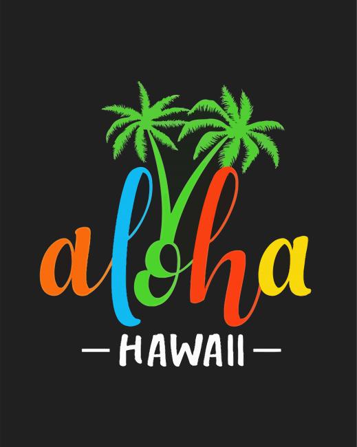 Hawaii Aloha Island paint by number