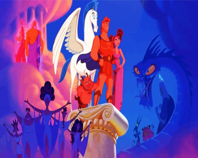 Hercules Disney Film paint by number