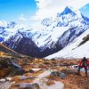 Hiking In Annapurna Mountain paint by numbers
