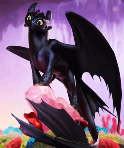 How To Train Your Dragon Toothless paint by number