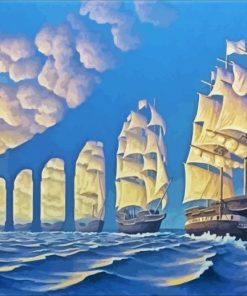 Illusion Sail Ships paint by number