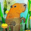 Illustration Capybara paint by numbers