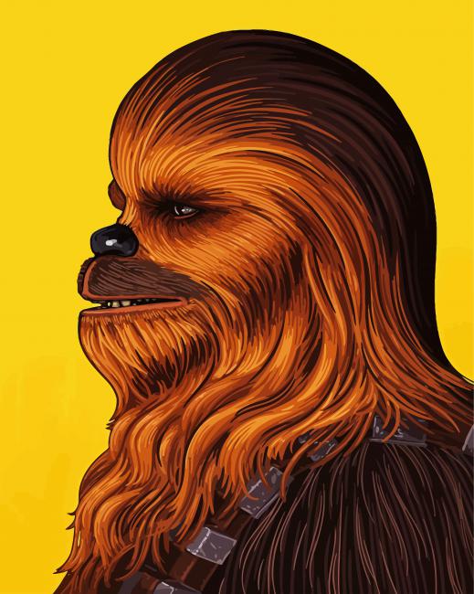 Illustration Chewbacca paint by number