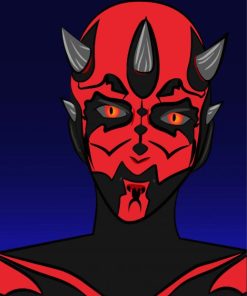 Illustration Darth Maul paint by numbers