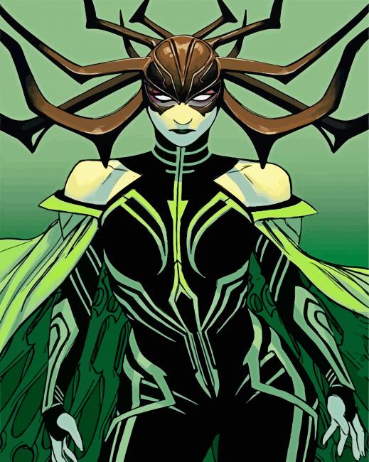 Hela Marvel Character paint by number