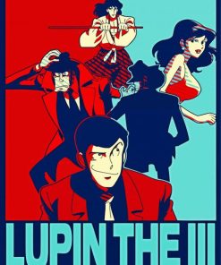Illustration Lupin III Poster paint by number