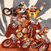 Illustration Motocross Art paint by number