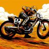 Illustration Motocross Race paint by number