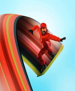 Illustration Snowboarder paint by number