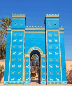 Ishtar Gate Iraq paint by number