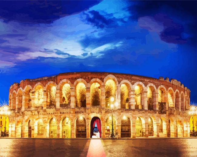 Italy Verona Arena paint by number