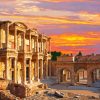 Mir Celsus Library At Sunset paint by numbers
