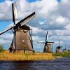 Kinderdijk Windmills paint by number