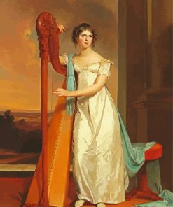 Lady With A Harp paint by number