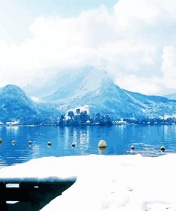 Lake Annecy In Winter paint by numbers