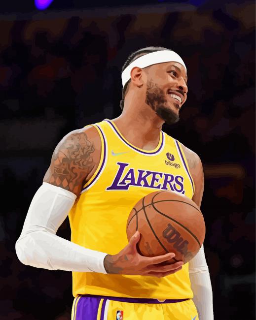 Lakers Carmelo Anthony paint by numbers