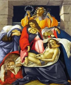 Lamentation Over The Dead Christ By Sandro Botticelli paint by number
