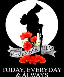 Lest Forget Remembrance Day paint by number
