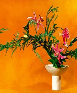 Lilies Ikebana paint by number