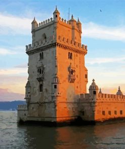 Lisbon Belem Tower paint by number
