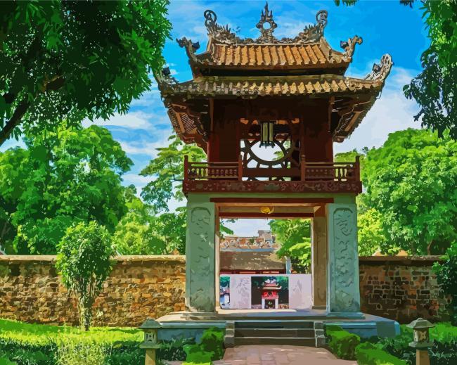 Temple Of Literature Hanoi paint by number