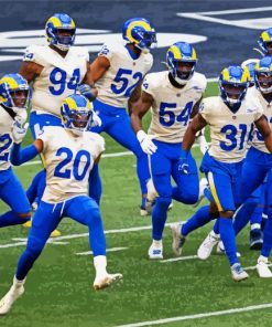 Los Angeles Rams Team Sport paint by numbers