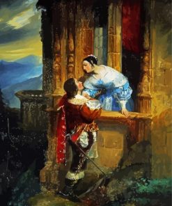 Lovers On Balcony paint by number